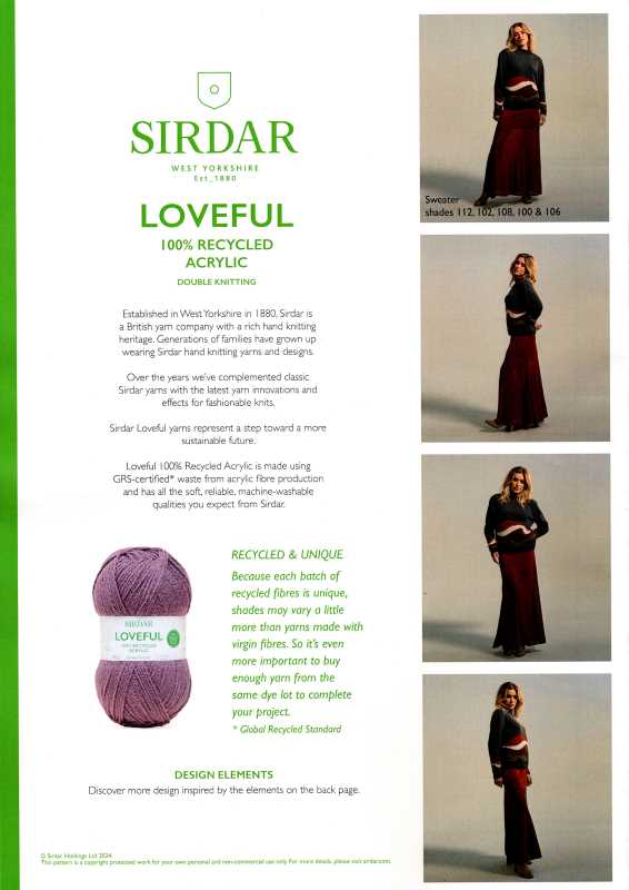 Knitting Pattern - Sirdar 10766 - Loveful DK - Ladies Sweater